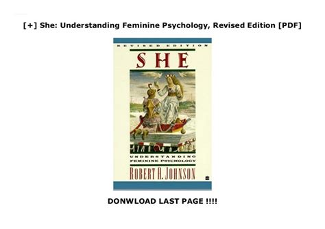 She Understanding Feminine Psychology Revised Edition Pdf