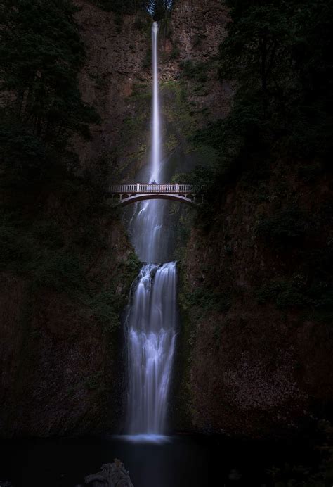 Hd Wallpaper Bridge Near Waterfalls At Daytime Falls And Bridge Photo