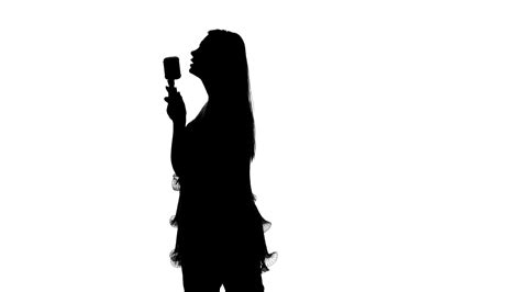 Girl Singing Silhouette At Getdrawings Free Download