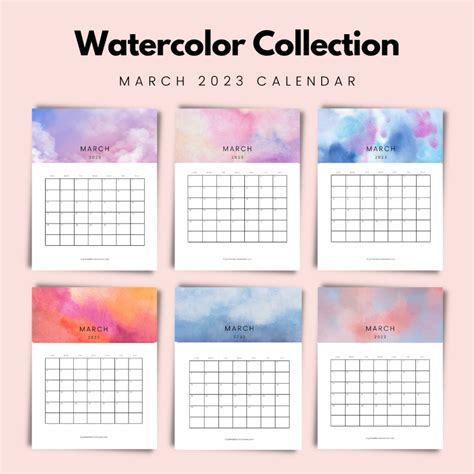 Free March Calendar Printable 24 Cute Designs For 2023
