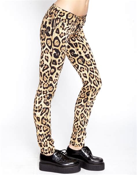 Natural Leopard T Back Jean In 2021 Tripp Nyc Leopard Print Pants