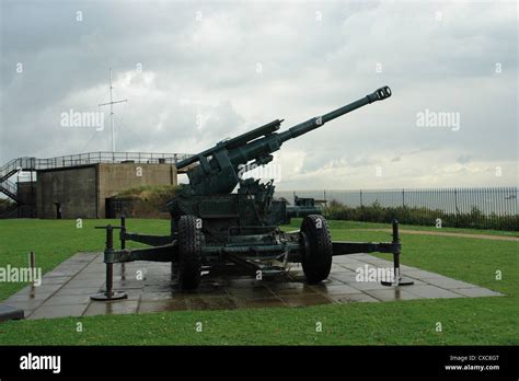 An Ww2 Anti Aircraft Gun At Dover Castle In England Artillery Piece On