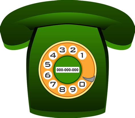 Green Classic Rotary Phone Clipart Free Download Transparent Png