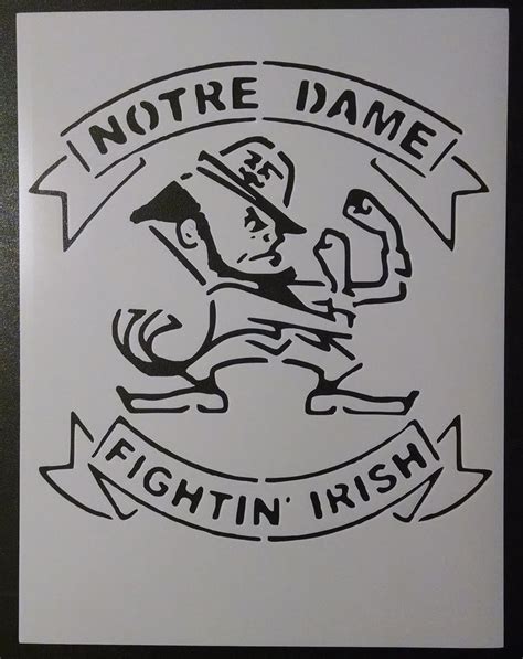 Notre Dame Fighting Irish Stencil My Custom Stencils
