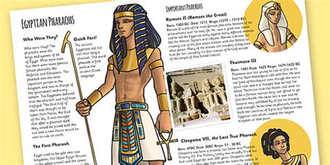 the ancient egyptians pharaohs information print out egypt