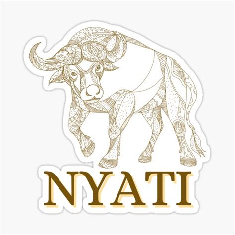 Nyati Buffalo Shona Totem Sticker For Sale By Keleco Redbubble