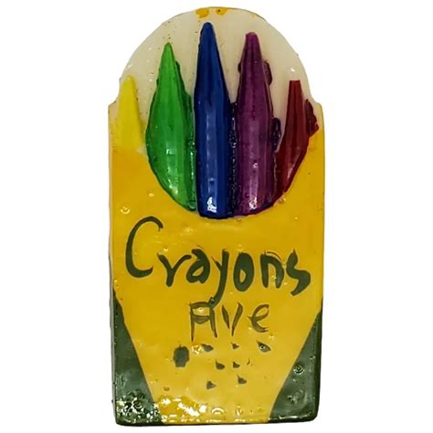Vintage Plastic Crayons Box Pin Ruby Lane