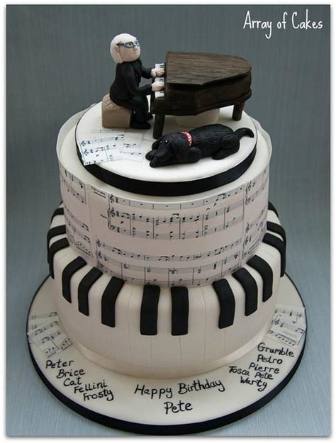 Combine buttermilk, oil, eggbeaters, vanilla extract, and coffee in a small bowl. Musical Birthday Cake - Cake by Emma - CakesDecor