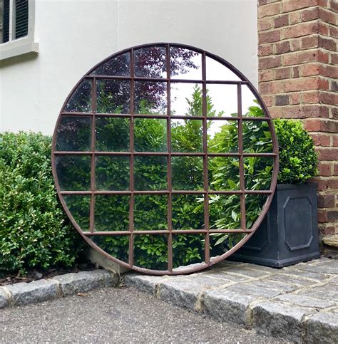 Large Garden Round Architectural Mirror Garden Mirrors Outdoor