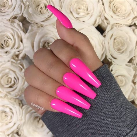 Beautiful Pink Acrylic Nails Beautynails Pink Acrylic Nails Coffin