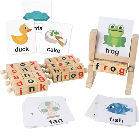Buy Joqutoys Wooden Reading Blocks Montessori Toys For Toddlers Flash