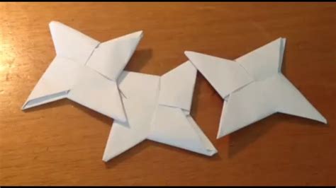 Faire un shuriken en origami - Pliage shuriken papier - Shuriken en