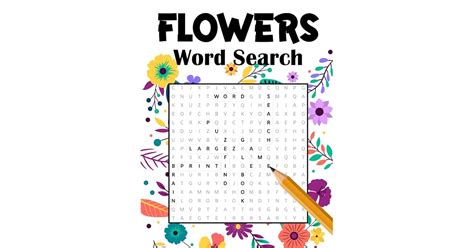 Flowers Word Search Flowers And Plants Lover Ts Botanical Puzzle