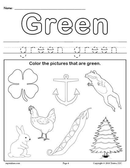 Simple easter activity for preschoolers is fun color sort with a spring activity for toddlers. Color Green Worksheet | Color worksheets for preschool ...