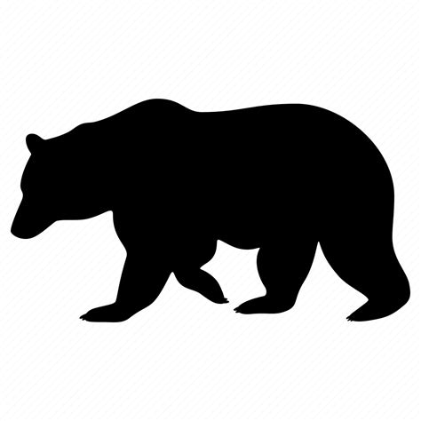 Bear Animal Grizzly Nature Silhouette Wild Zoo Icon Download On