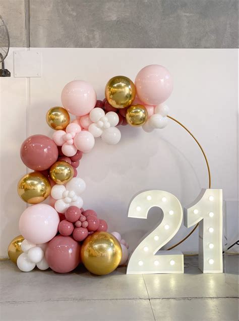 Pink And Rose Balloon Garland By Popi Posi Events Perth Wa 21st