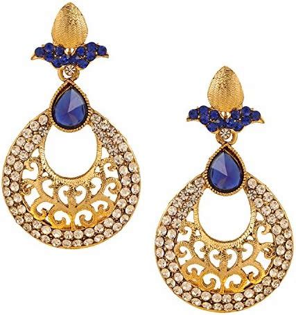 Efulgenz Indian Bollywood Bridal Designer Jewelry Oxidized Gold Plated