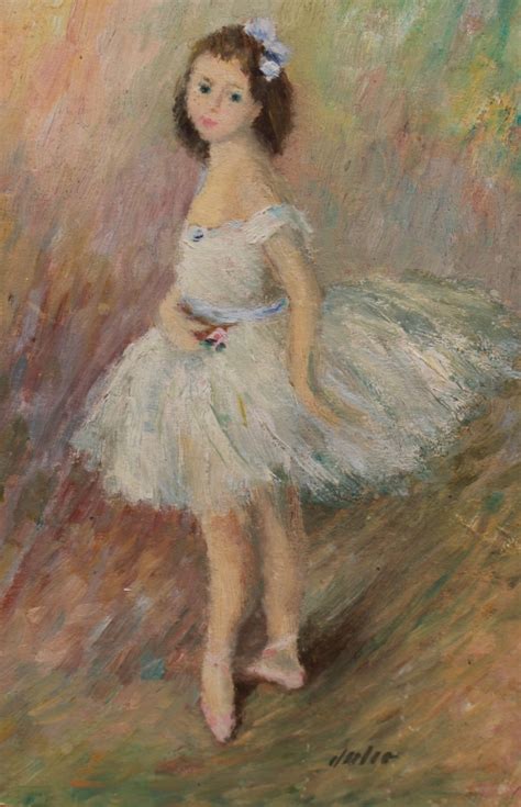 Style Of Renoir Signed Ballerina Ob