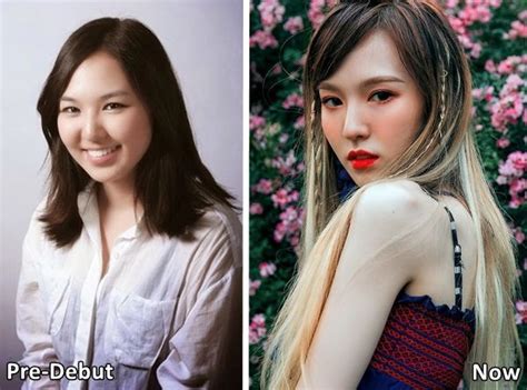 Two Different Pictures Of Women With Long Hair And One Has Red Lipstick