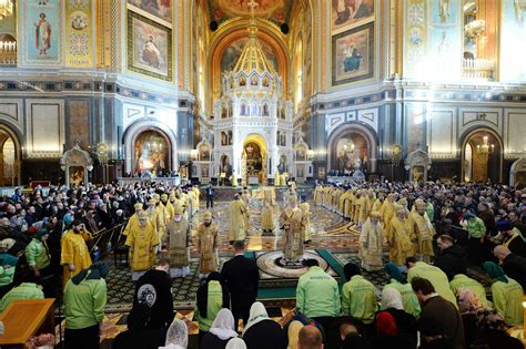 Primate Of The Russian Orthodox Church Celebrates Divine Liturgy On The Sunday Of Orthodoxy At