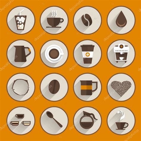 Coffee Icons Set Stock Vector Image By ©emojoez 95145504