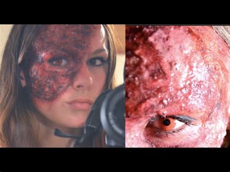 An acid burn is a chemical burn; Acid Burn Face Makeup | Quick and simple - YouTube