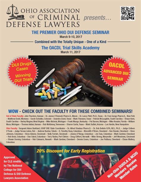 Seminar The Science The Law And The Litigation In Ohio Duiovi Cases