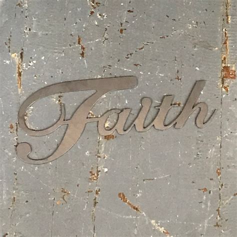 Faith Word Metal Sign Wall Hanger Thedepotlakeviewohio