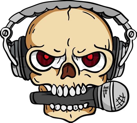 Skull With Headphones Vector At Collection Of Skull