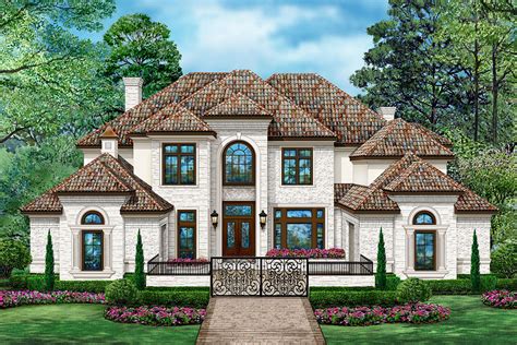 The open house will be from noon to 4 p.m. Luxury Traditional Home Plan with Front Motor Court ...