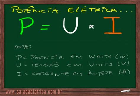 Fórmula Da Potência Sala Da Elétrica