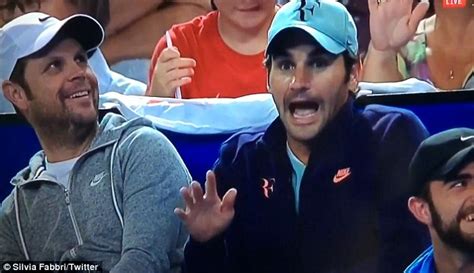 Roger Federer Plays Bongos On Big Screen After Loss To German Alexander