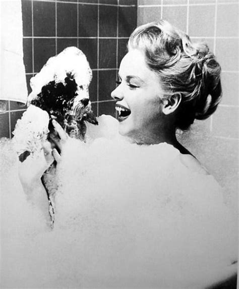 Hedda Hopper During Filming Of Anne Francis Bubble Bath In The