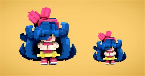Each side of a voxel can have a different texture and the textures can be rotated and mirrored. Course: Introduction to Voxel Art for Character Design