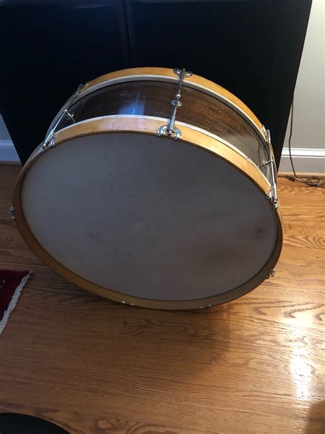 New To Me Antique Marching Band Bass Drum Over The Moon Rdrums