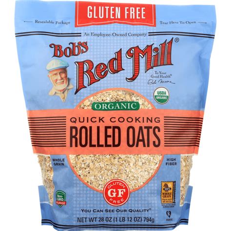 Bob S Red Mill Gluten Free Organic Quick Cooking Rolled Oats 28 Oz Pkg 39978013880 Ebay