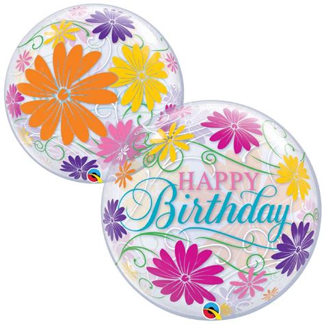 Bubble 22 Birthday Flowers And Filigree Qualatex Abc Pms