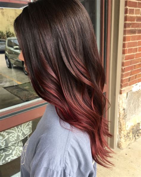 Red Balayage On Short Hair Red Balayage Hair Red Ombre Hair