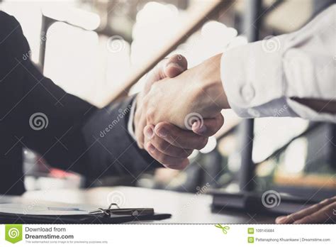Meeting And Greeting Concept, Two Confident Business Handshake A Stock Photo - Image of partner ...