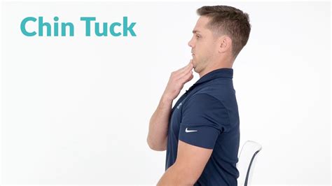 Easy Chin Tuck Stretch For Neck Pain Relief Youtube