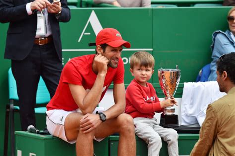 Photo Novak Djokovic Et Son Fils Stefan Lors Dun Tournoi Caritatif