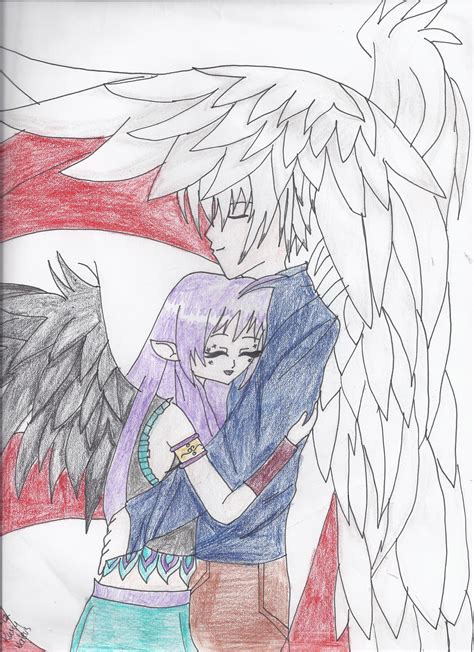 Anime Angel Couple By Neonguardianangel On Deviantart