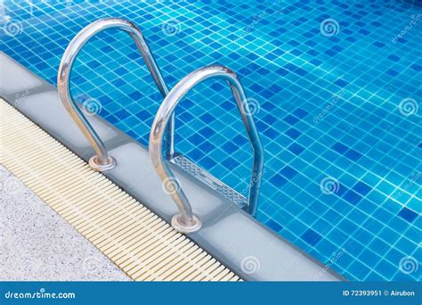Stainless Steel Handrail Stair Of Swimming Pool Stock Image Image Of