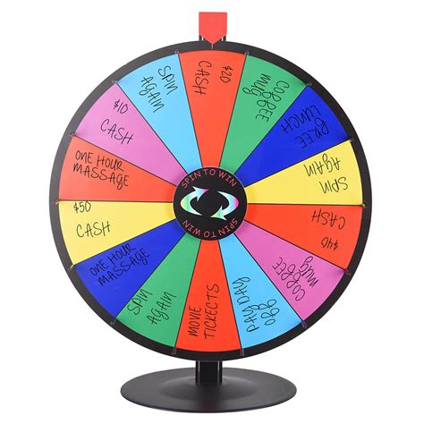 Winspin® 24 Editable Tabletop Prize Wheel Lottery Fortune Game