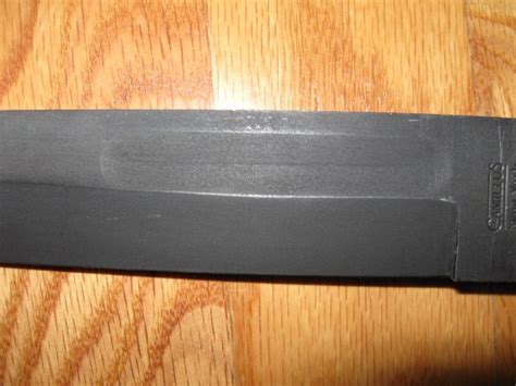 Near Mint Camillus Marine Combat Survival Knife With Black Leather