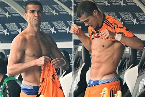 Hunky Cristiano Ronaldo Shows Off His Toned Body As He Strips Down To Cr7 Underwear Before
