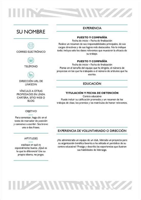 Top 25 Plantillas De Curriculum Vitae Para Word Gratis