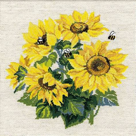 Riolis 776 Counted Cross Stitch Kit Sunflowers 4040 Cm Cross
