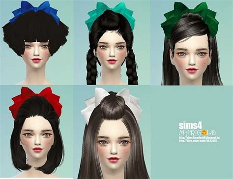 My Sims Blog Big Hair Ribbon By Marigold 8800 Hot Sex Picture