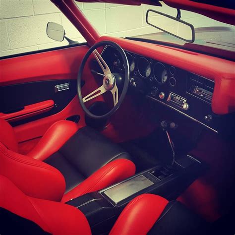 70 Chevelle Becausess Red And Black Custom Interior Door Panels Bucket